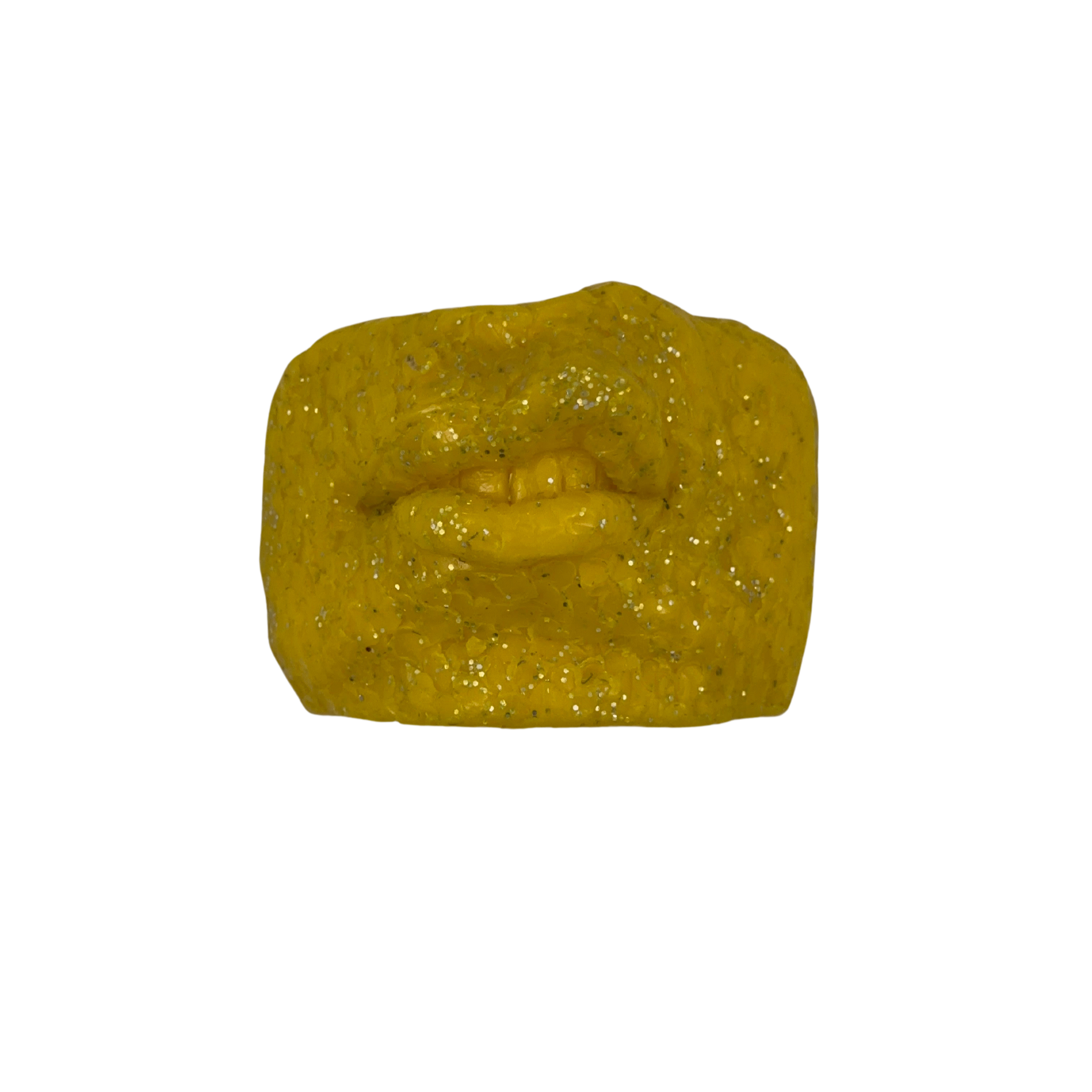 Yellow Glitter Snarl - fragment sculpture