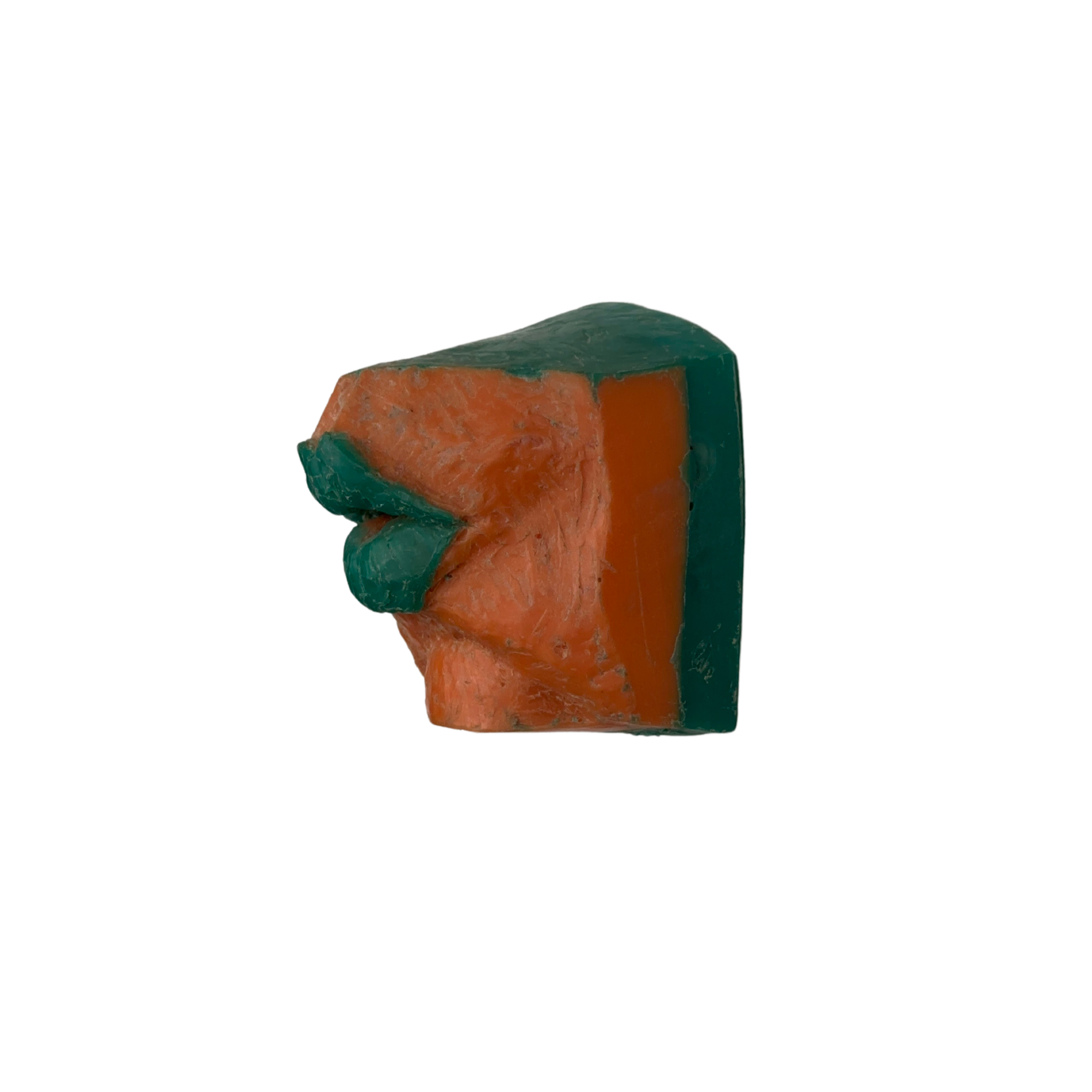 Orange/Green Pucker - fragment sculpture