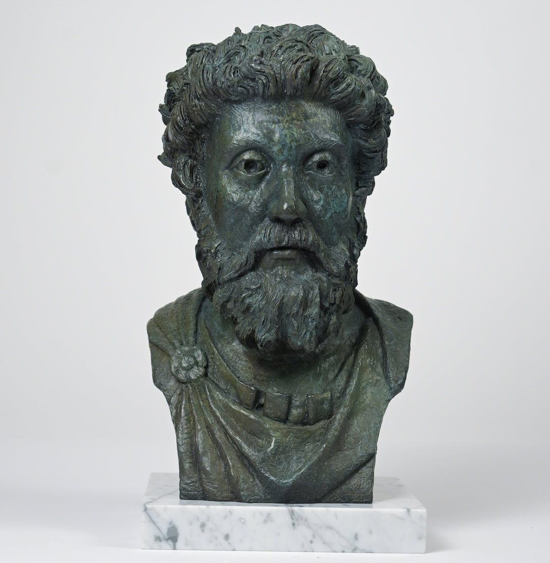 Marcus Aurelius, Stoic - bronze bust
