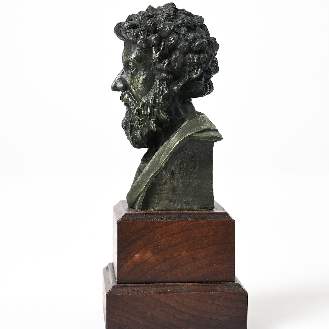 Marcus Aurelius, Stoic - pewter bust