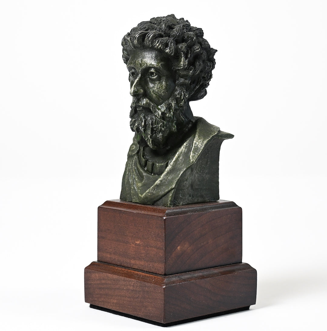 Marcus Aurelius, Stoic - pewter bust