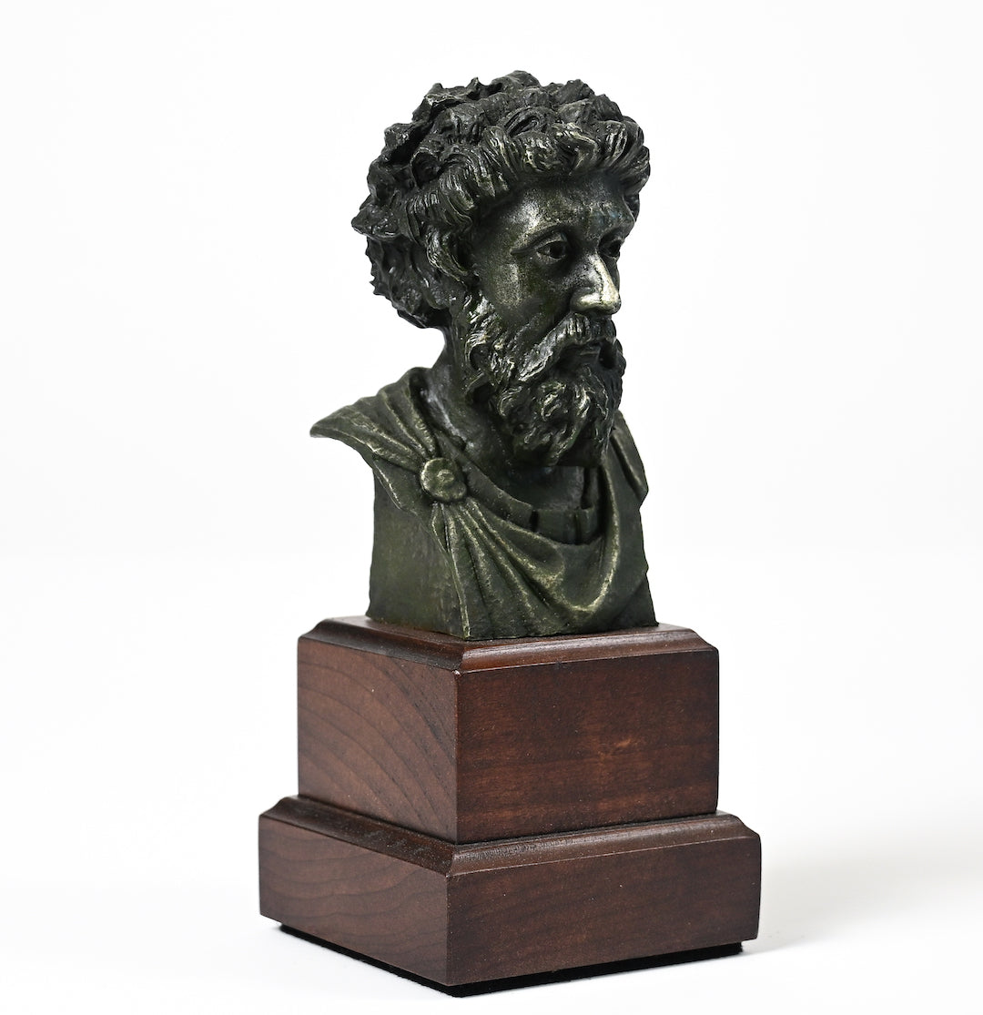 Marcus Aurelius, Stoic - pewter bust