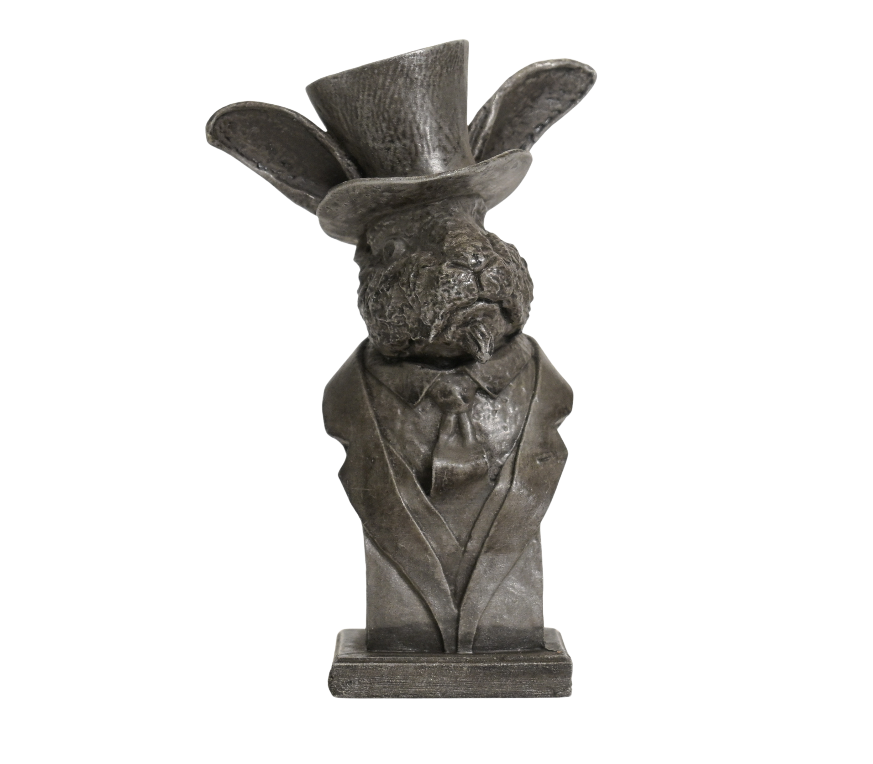 Handcrafted tabletop rabbit sculpture with refined detail, for gifting and collecting