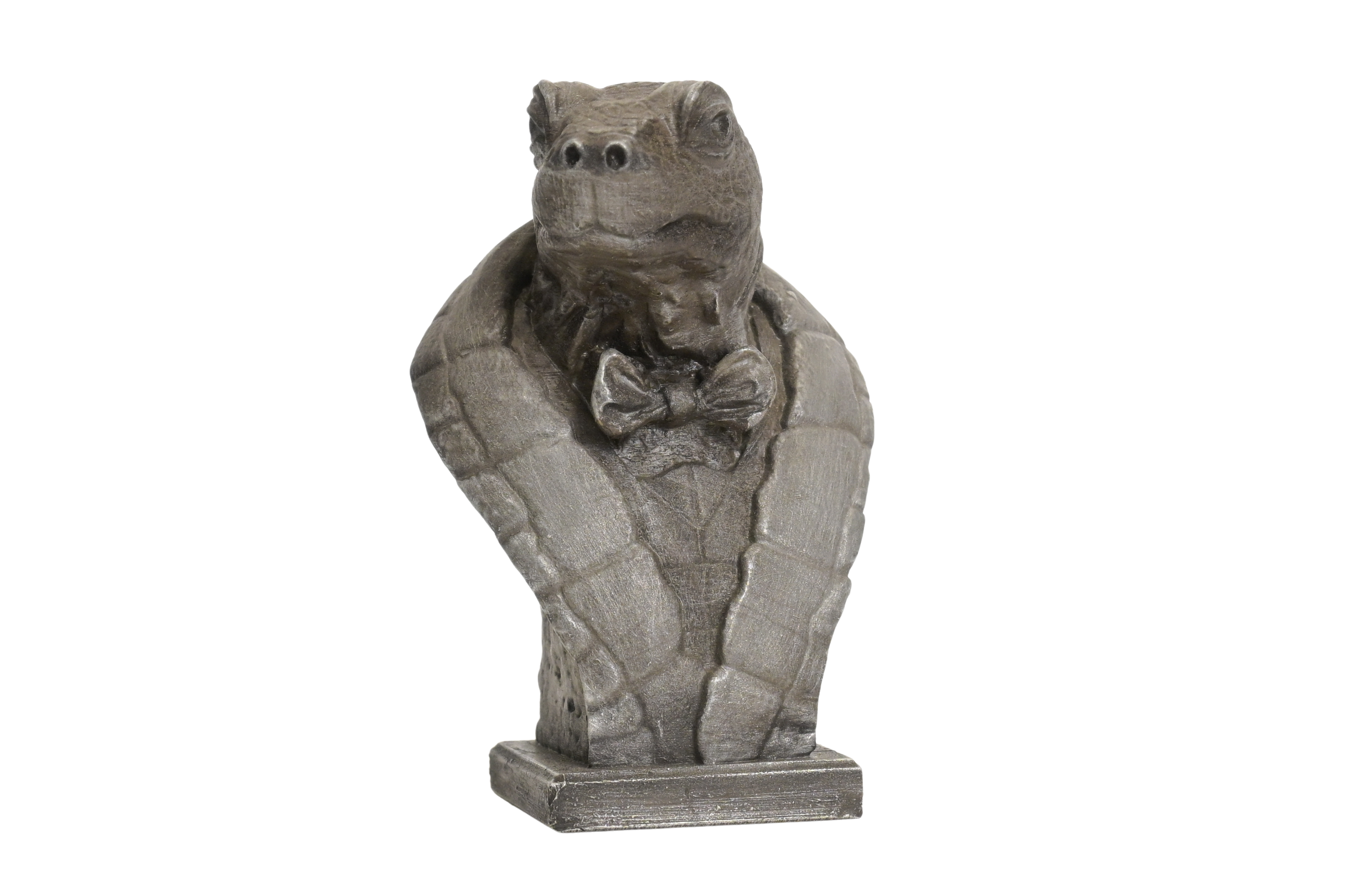 Handcrafted tabletop turtle sculpture collectible gift, charming and whimsical expression. Handcrafted in cold-cast aluminum